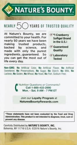 image:imageCranberry Concentrate w Vitamin C by Natures Bounty Dietary Supplement Supports Urinary Tract and Immune Health 25200mg 60 Rapid Release SoftgelsUnflavoured