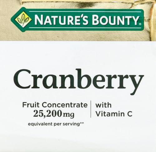 image:imageCranberry Concentrate w Vitamin C by Natures Bounty Dietary Supplement Supports Urinary Tract and Immune Health 25200mg 60 Rapid Release SoftgelsUnflavoured
