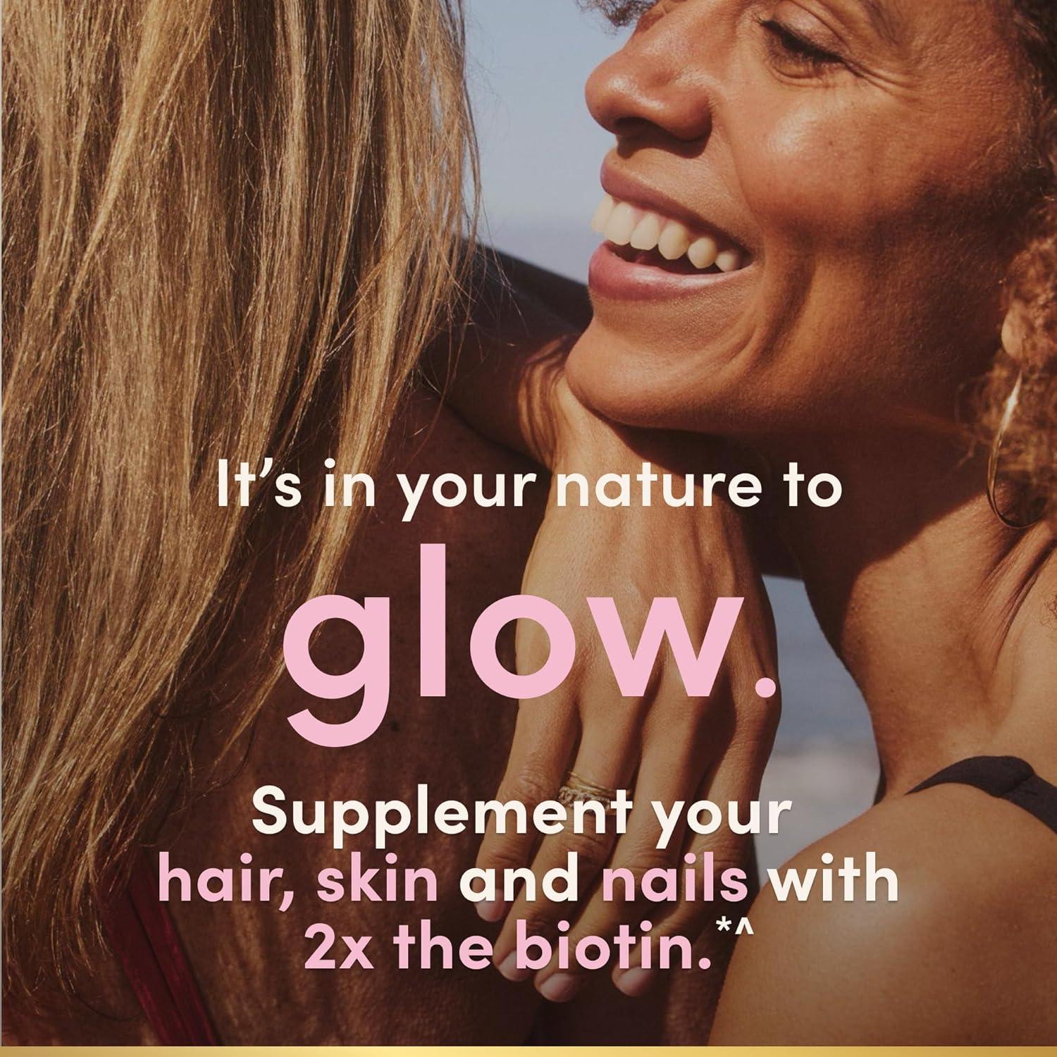 image:imageNatures Bounty Advanced Hair Skin amp Nails ArganInfused Vitamin Supplement with Biotin and Hyaluronic Acid 150 Rapid Release Softgels 50 Total Servings150 Count