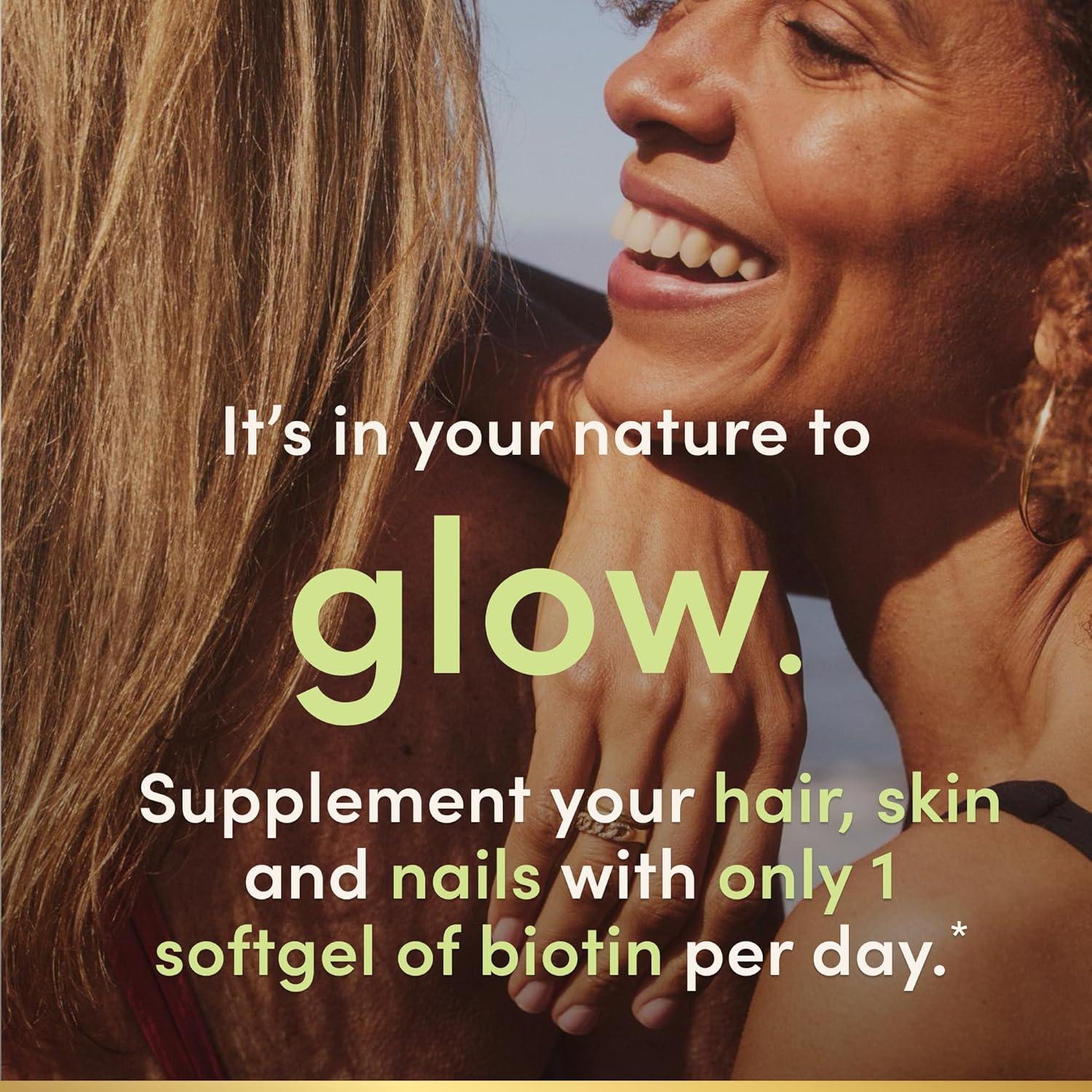 image:imageNatures Bounty Biotin Hair Skin and Nails Vitamins Supports Healthy Hair Skin and Nails 10000 mcg 120 Softgels Pack of 1120 Count Pack of 1
