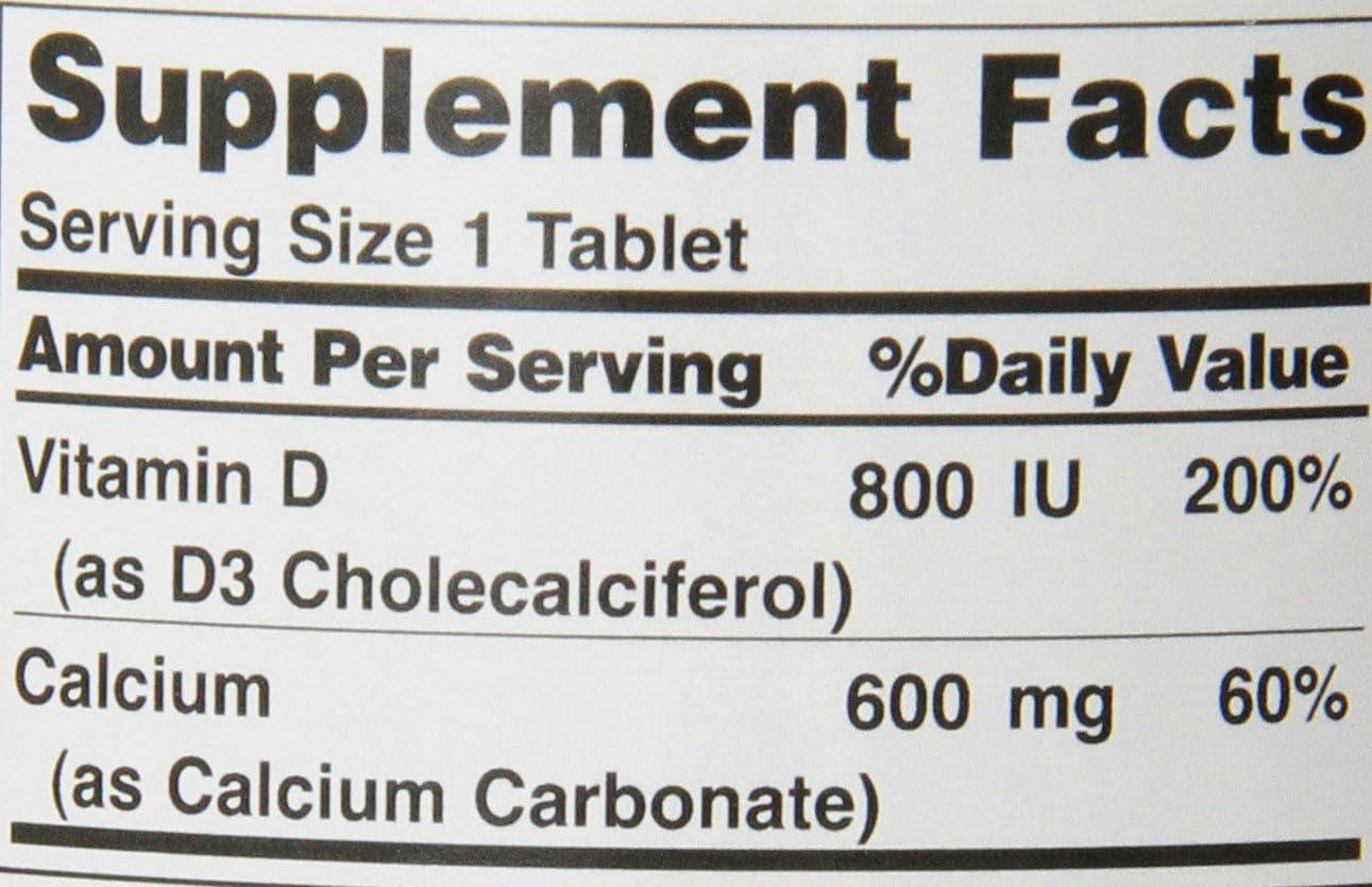 image:imageNatures Bounty Calcium Carbonate amp Vitamin D Supports Immune Health amp Bone Health 600mg Calcium amp 800IU Vitamin D3 250 TabletsUnflavored