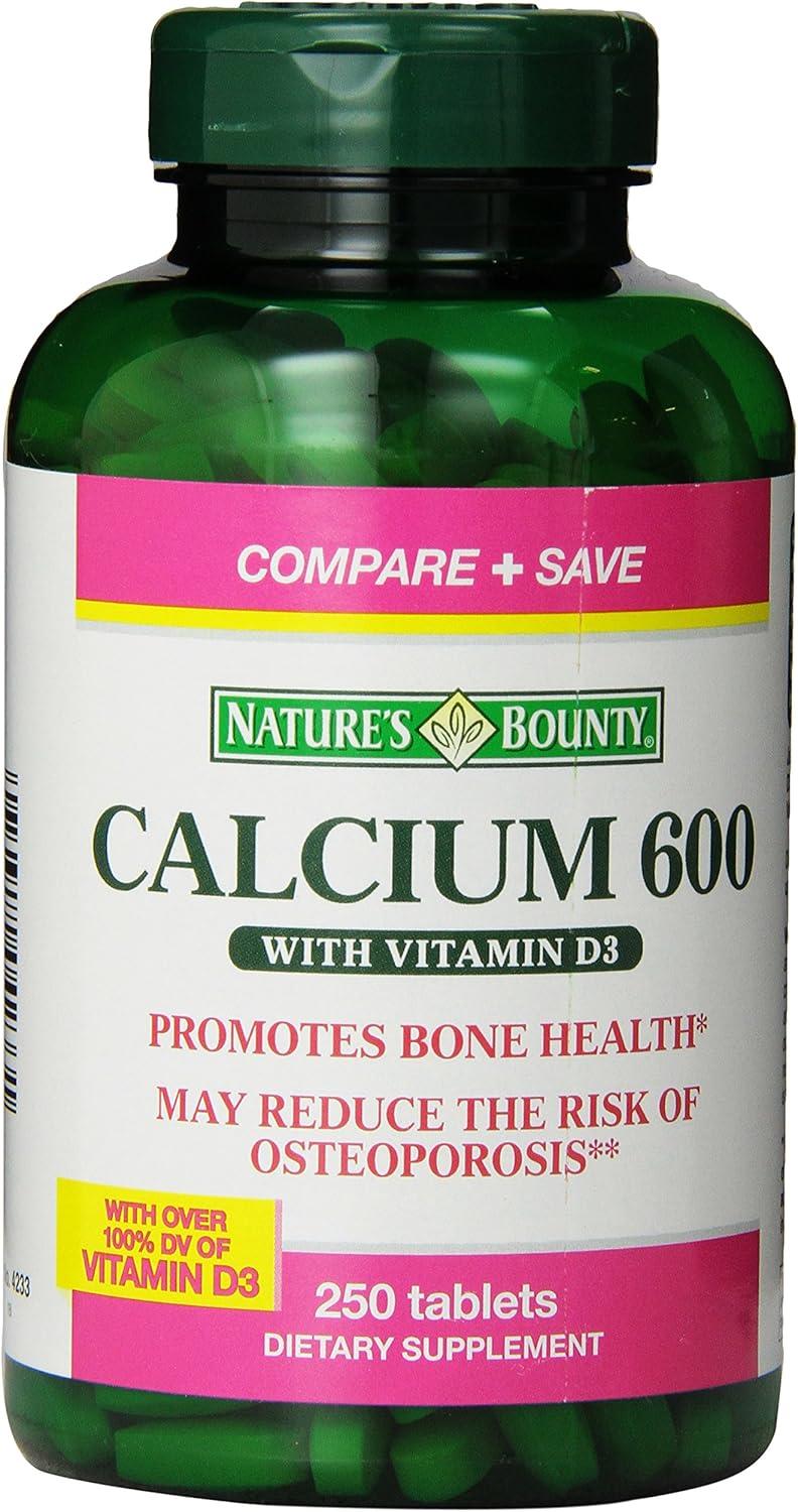 image:imageNatures Bounty Calcium Carbonate amp Vitamin D Supports Immune Health amp Bone Health 600mg Calcium amp 800IU Vitamin D3 250 TabletsUnflavored