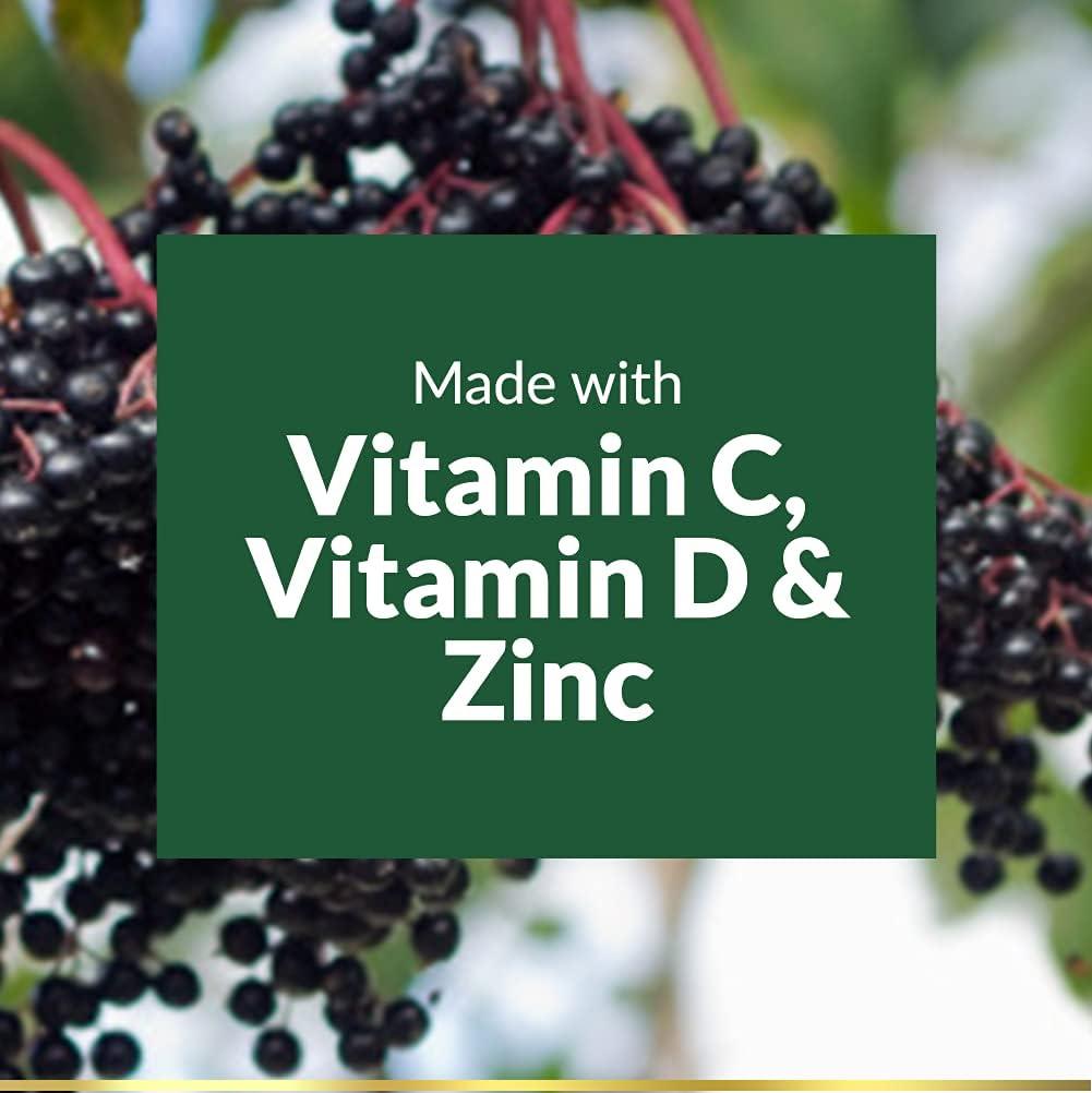 image:imageNatures Bounty Elderberry Gummies Dietary Supplement Supports Immune Health Contains Vitamin A C D E and Zinc 100 mg 70 GummiesElderberry