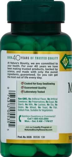 image:imageNatures Bounty Magnesium Mineral Supplement Supports Bone and Muscle Health 500 mg Coated Tablets 100 Count100 Count Single Pack Pack of 3