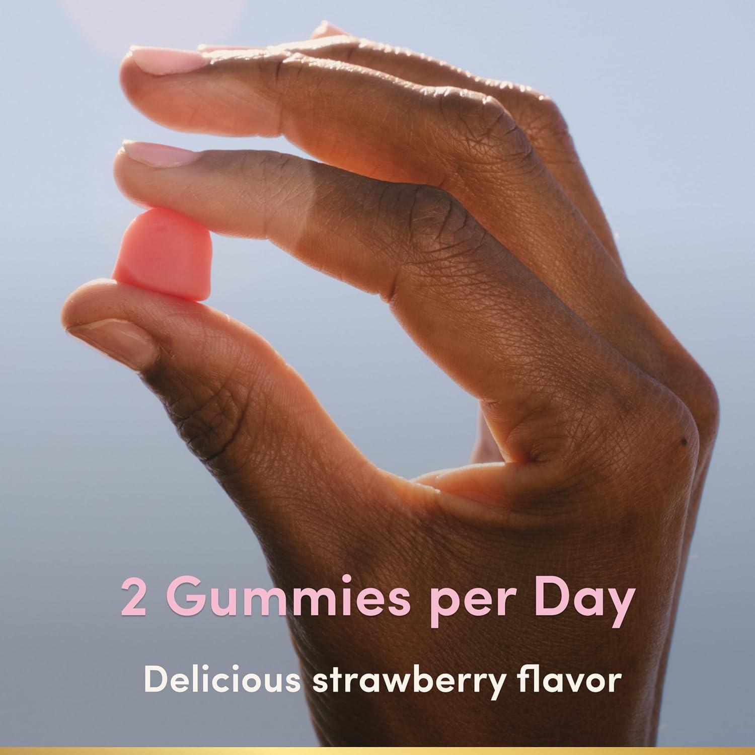 image:imageNatures Bounty Optimal Solutions Hair Skin and Nails Pectin Gummies 2500 mcg Biotin Per Serving No Stick Gummy Vegetarian Formula Strawberry Flavor 200 count 100 Total Servings200 Count Pack of 1