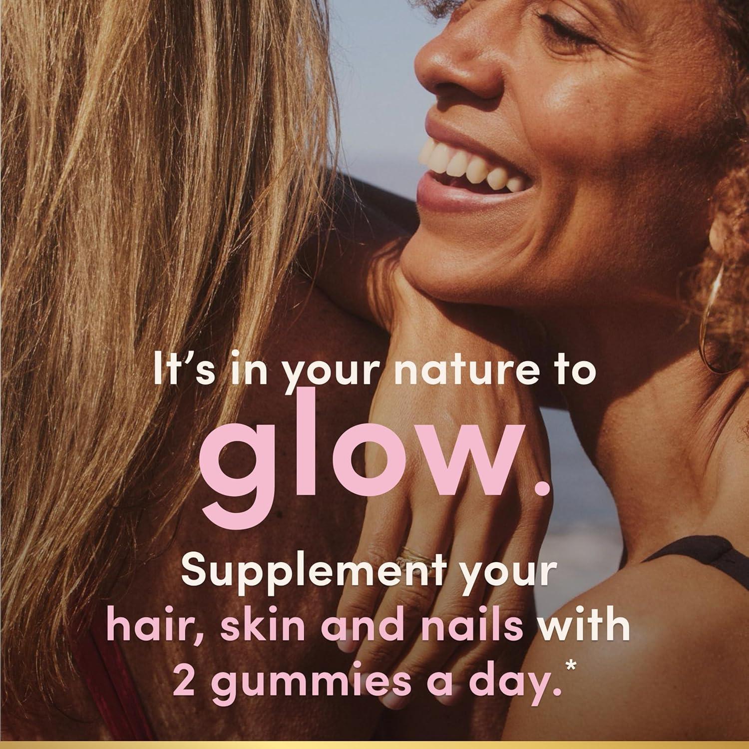 image:imageNatures Bounty Optimal Solutions Hair Skin and Nails Pectin Gummies 2500 mcg Biotin Per Serving No Stick Gummy Vegetarian Formula Strawberry Flavor 200 count 100 Total Servings200 Count Pack of 1