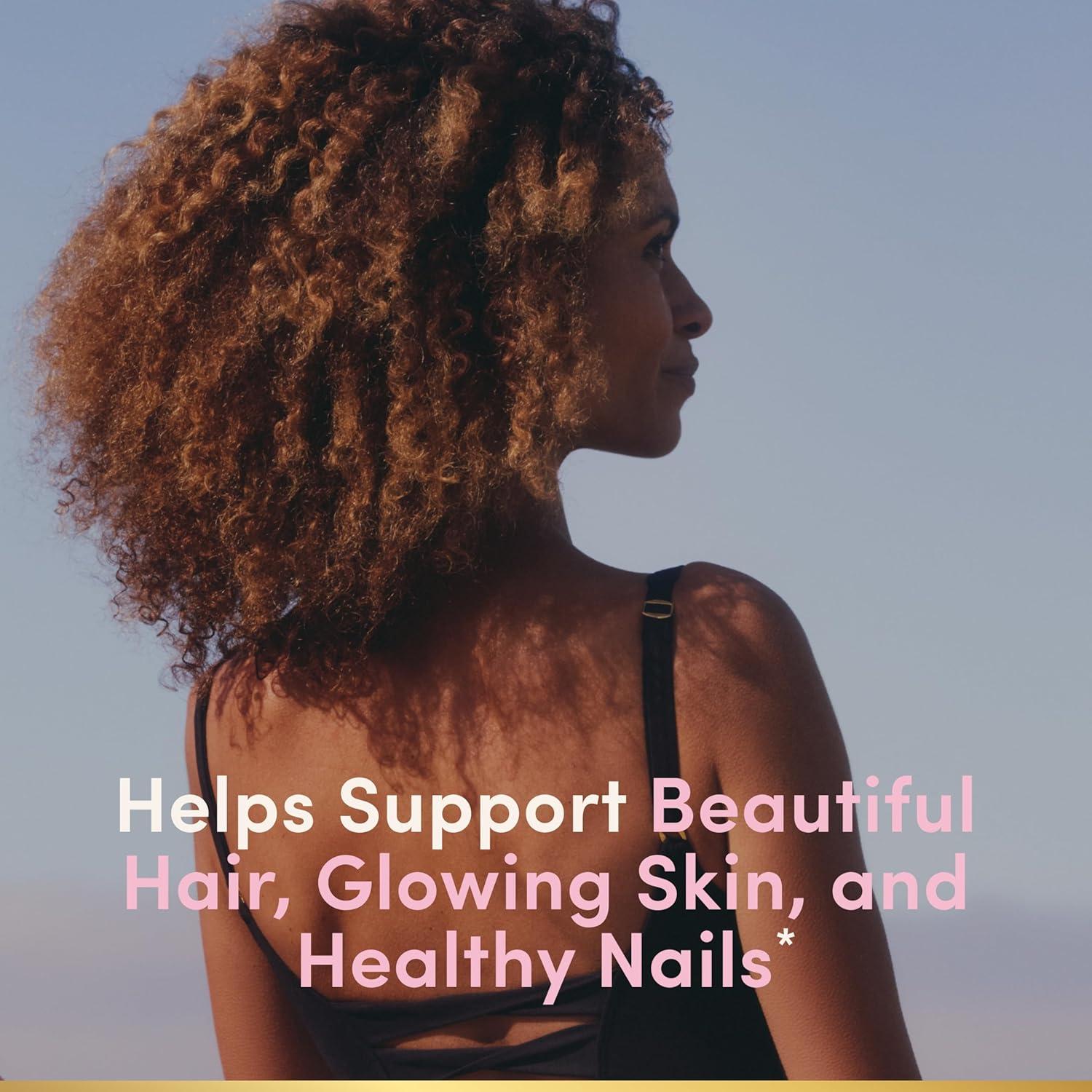 image:imageNatures Bounty Optimal Solutions Hair Skin and Nails Pectin Gummies 2500 mcg Biotin Per Serving No Stick Gummy Vegetarian Formula Strawberry Flavor 200 count 100 Total Servings200 Count Pack of 1