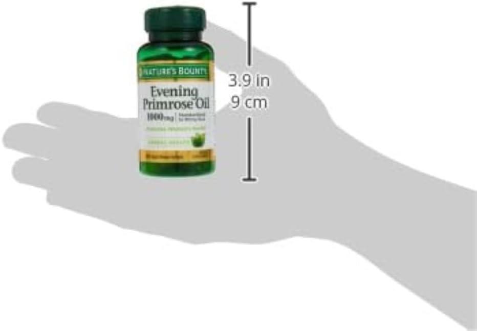 image:imageNatures Bounty Primrose Oil 1000mg Promotes Womens Health Herbal Supplement Gluten Free 60 Rapid release Softgels60 Count Pack of 3
