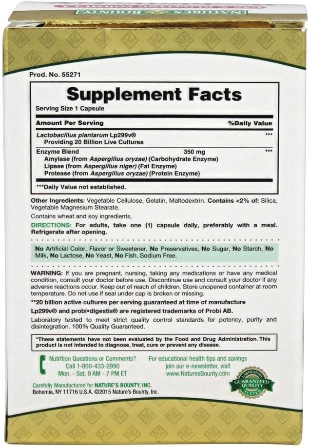 image:imageNatures Bounty Probiotic GX Helps with Occasional Gas and Bloating Dietary Supplement Digestive Health 25 CapsulesUnflavoured