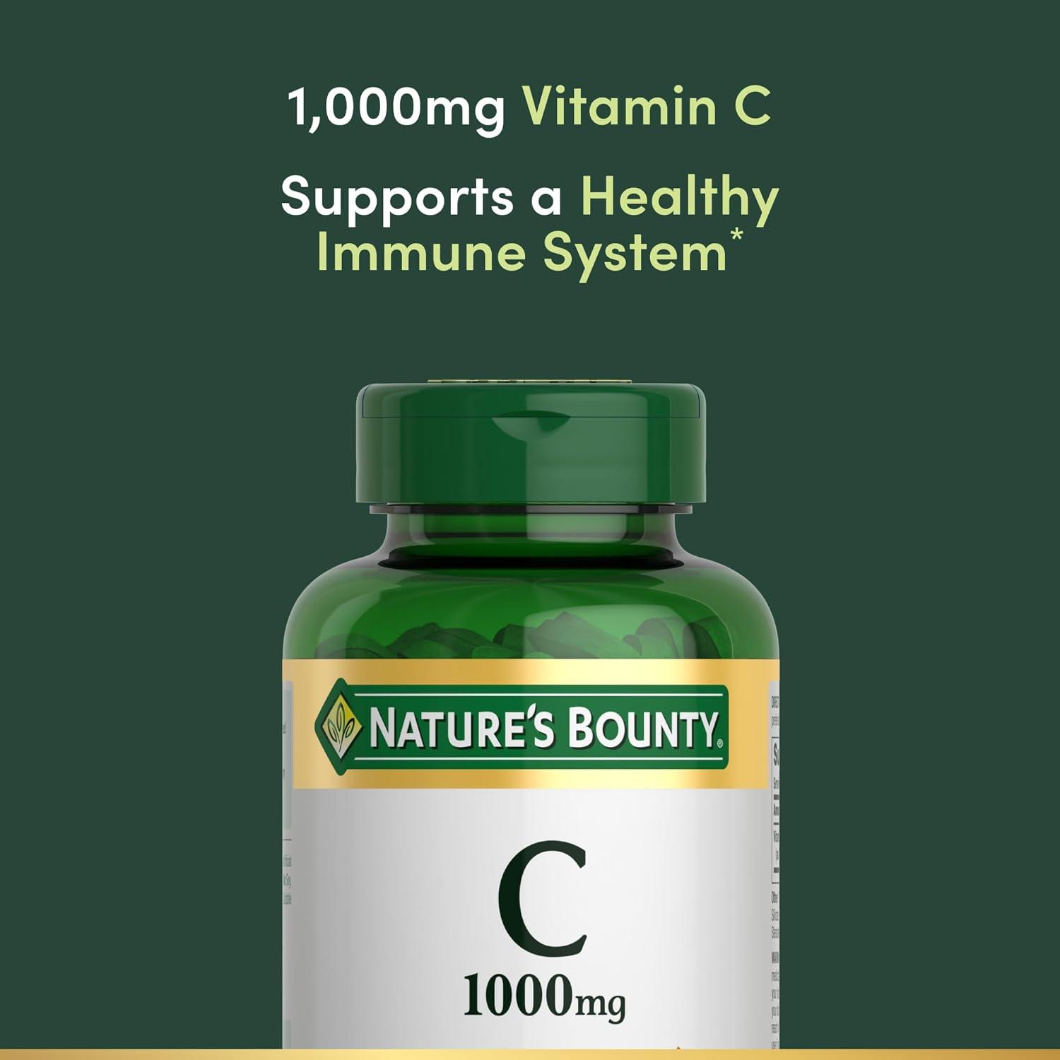image:imageNatures Bounty Vitamin C 1000mg Supports Immune and Antioxidant Health Vitamin C Supplement 1 Per Day 300 Vegetarian Caplets100 Count Pack of 1