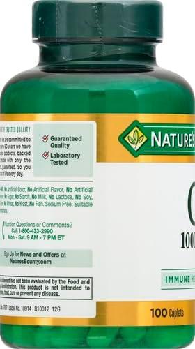 image:imageNatures Bounty Vitamin C 1000mg Supports Immune and Antioxidant Health Vitamin C Supplement 1 Per Day 300 Vegetarian Caplets100 Count Pack of 3