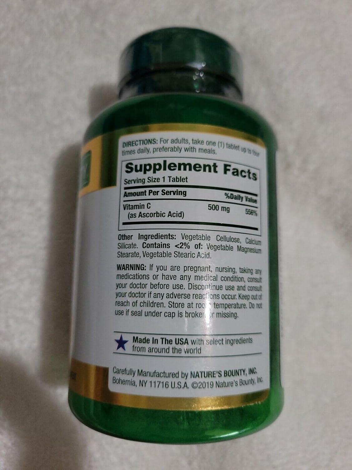 image:imageNatures Bounty Vitamin C 500mg Supports a Healthy Immune System Daily Vitamin Supplement 250 Vegetarian Tablets250 Count Pack of 9