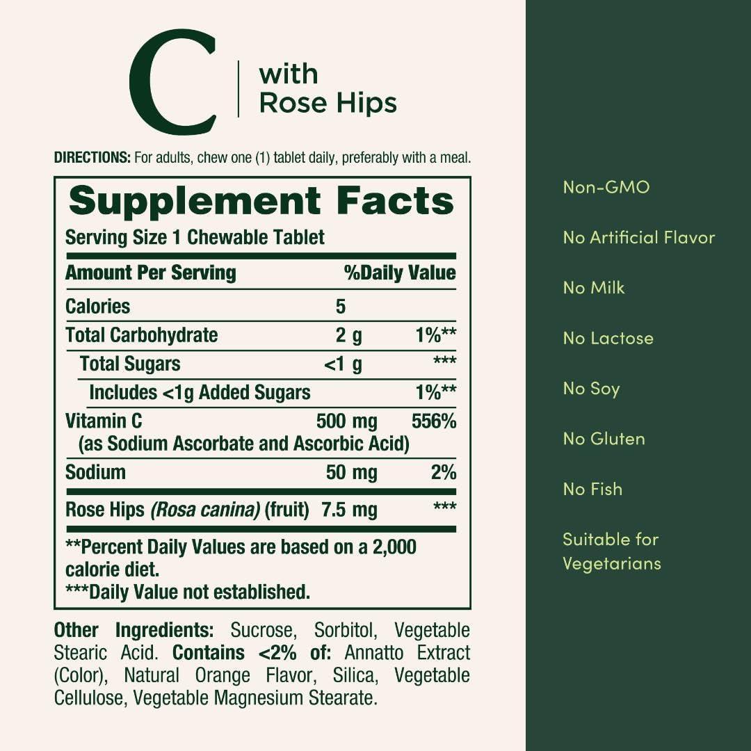 image:imageNatures Bounty Vitamin C 500mg Supports a Healthy Immune System Daily Vitamin Supplement 250 Vegetarian Tablets90 count Pack of 1