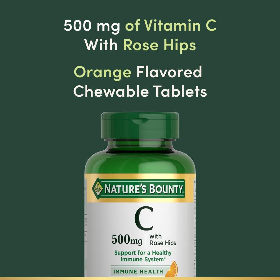 image:imageNatures Bounty Vitamin C 500mg Supports a Healthy Immune System Daily Vitamin Supplement 250 Vegetarian Tablets90 count Pack of 1