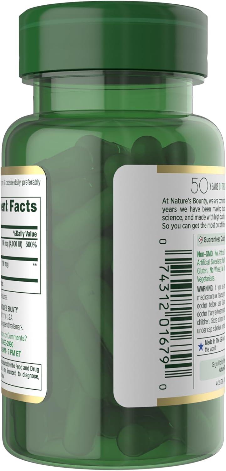 image:imageNatures Bounty Vitamin D3 K2 Supplement 4000 IU Vitamin D3 plus 100 mcg of Vitamin K Supplements for Adults for Heart amp Bone Health Support 30 Day Supply 30 Vegetarian Capsules60 Count Pack of 2