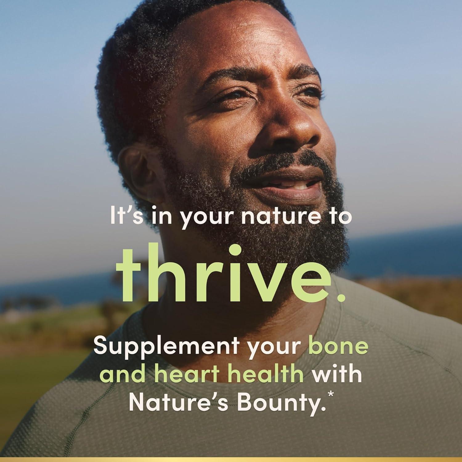 image:imageNatures Bounty Vitamin D3 K2 Supplement 4000 IU Vitamin D3 plus 100 mcg of Vitamin K Supplements for Adults for Heart amp Bone Health Support 30 Day Supply 30 Vegetarian Capsules60 Count Pack of 1