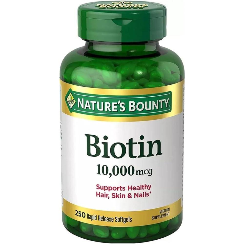 image:imageNatures Bounty Biotin Hair Skin and Nails Vitamins Supports Healthy Hair Skin and Nails 10000 mcg 120 Softgels Pack of 1250 Count Pack of 1