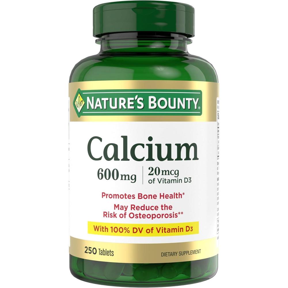 image:imageNatures Bounty Calcium Carbonate amp Vitamin D Supports Immune Health amp Bone Health 600mg Calcium amp 800IU Vitamin D3 250 TabletsUnflavored