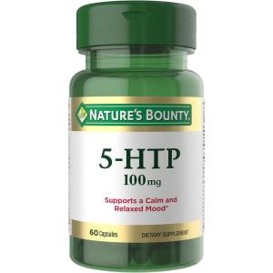 image:imageNatures Bounty 5HTP Pills and Dietary Supplement Supports a Calm and Relaxed Mood 100mg 60 Capsules60 Count Pack of 1