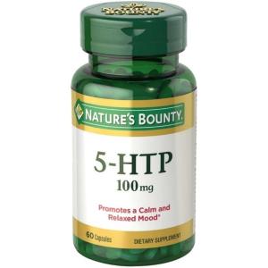 image:imageNatures Bounty 5HTP Pills and Dietary Supplement Supports a Calm and Relaxed Mood 100mg 60 Capsules60 Count Pack of 3