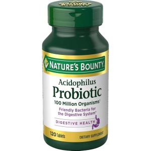 image:imageNatures Bounty Acidophilus Probiotic Daily Probiotic Supplement Digestive Health 200 Tablets Twin PackUnflavored