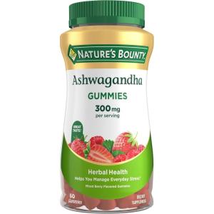 image:imageNatures Bounty Ashwagandha Gummies 300mg KSM66 Ashwagandha Extract Mixed Berry 60 Gummies60 Count Pack of 1
