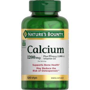 image:imageNatures Bounty Calcium 1200 mg with Vitamin D3  Bone Health Softgels Calcium and Vitamin D Supplement 120 Ct 2Pack120 Count Pack of 1
