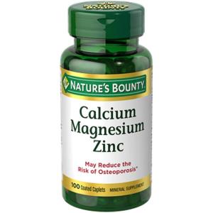 image:imageNatures Bounty Calcium Magnesium Zinc 100 Count Pack of 6Unflavored