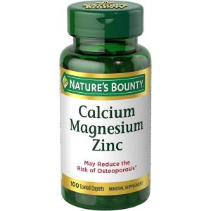 image:imageNatures Bounty Calcium Magnesium amp Zinc Caplets Immune amp Bone Health Daily Supplement 1000mg Calcium 400mg Magnesium 600 IU Vitamin D Gluten Free 100 CapletsCalcium Magnesium Zinc
