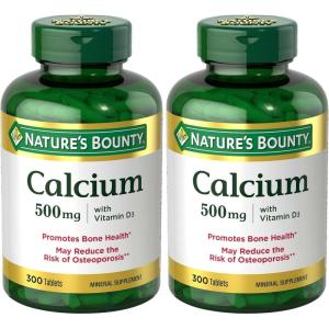 image:imageNatures Bounty Calcium Plus 400 IU Vitamin D3 Immune Support amp Bone Health 300 Tablets300 Count Pack of 2