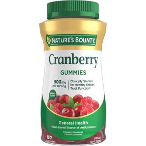 image:imageNatures Bounty Cranberry Gummies Urinary Tract Support 500 mg CranRaspberry Flavor 150 Ct