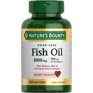 image:imageNatures Bounty Fish Oil Supports Heart Health 1000mg Rapid Release Softgels 145 CtUnflavored