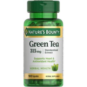 image:imageNatures Bounty Green Tea Pills and Herbal Health Supplement Supports Heart and Antioxidant Health 315mg 100 CapsulesUnflavoured
