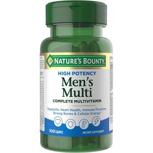 image:imageNatures Bounty High Potency Mens Complete Multivitamin Daily Mens Health Vitamin for Heart Health and Immune Support Mens Multivitamin for Strong Bones Overall Health and Wellness 100 Capsules100 Count Pack of 1