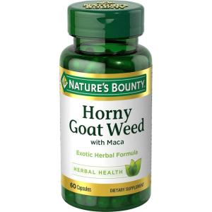 image:imageNatures Bounty Horny Goat Weed with Maca Herbal Health Supplement 60 CapsulesUnflavoured