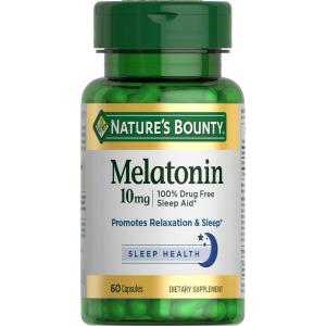image:imageNatures Bounty Melatonin 100 DrugFree Sleep Aid Dietary Supplement 10 mg 60 Count60 count Pack of 1