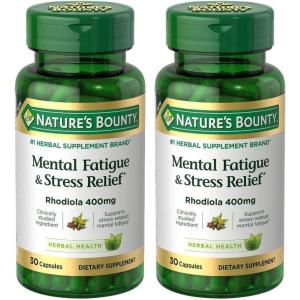 image:imageNatures Bounty Mental Fatigue and Stress Relief Rhodiola Supplement 400 mg Capsules 30 Count30 Count Pack of 2