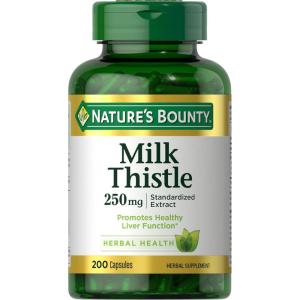 image:imageNatures Bounty Milk Thistle Capsules Traditionally Used for Liver Health Herbal Supplement 250 mg per Serving 200 CountUnflavoured