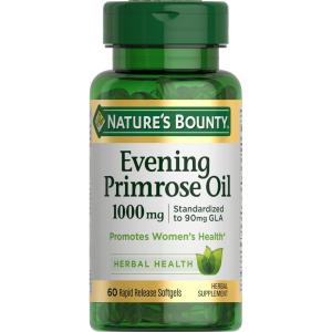 image:imageNatures Bounty Primrose Oil 1000mg Promotes Womens Health Herbal Supplement Gluten Free 60 Rapid release Softgels60 Count Pack of 1