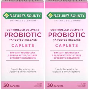 image:imageNatures Bounty Probiotic Controlled Delivery Dietary Supplement Supports Digestive Intestinal and Immune Health 30 Caplets 30 Total Servings30 Count Pack of 2