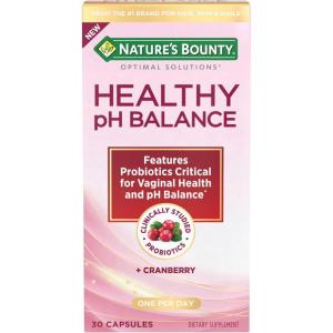 image:imageNatures Bounty Probiotics for Women Vaginal Probiotics for Healthy pH Balance 2 Billion CFU Clinically Studied Strains Optimal Solutions pH Balance Pills 30 Vegetarian Capsules30 Count Pack of 1