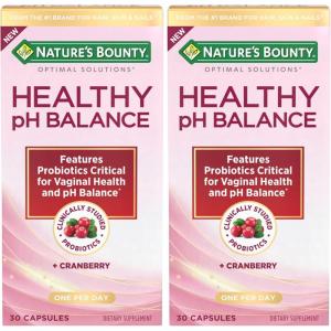 image:imageNatures Bounty Probiotics for Women Vaginal Probiotics for Healthy pH Balance 2 Billion CFU Clinically Studied Strains Optimal Solutions pH Balance Pills 30 Vegetarian Capsules30 Count Pack of 2