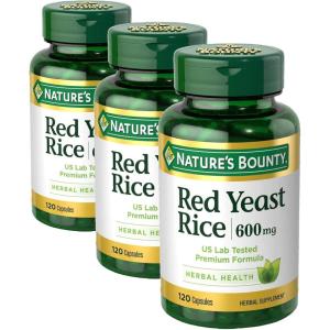 image:imageNatures Bounty Red Yeast Rice Herbal Supplement 600mg 250 Capsules120 Count Pack of 3