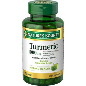 image:imageNatures Bounty Turmeric with Black Pepper Extract Supports Antioxidant Health 1000mg 60 Capsules60 Count Pack of 1
