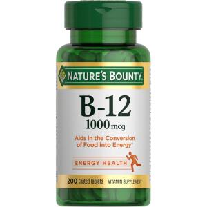 image:imageNatures Bounty Vitamin B12 1000 mcg Supplements Supports Energy Metabolism 200 Ct200 Count Pack of 1