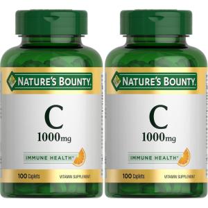 image:imageNatures Bounty Vitamin C 1000mg Supports Immune and Antioxidant Health Vitamin C Supplement 1 Per Day 300 Vegetarian Caplets100 Count Pack of 2