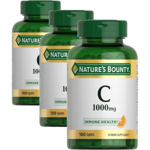 image:imageNatures Bounty Vitamin C 1000mg Supports Immune and Antioxidant Health Vitamin C Supplement 1 Per Day 300 Vegetarian Caplets100 Count Pack of 3