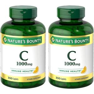 image:imageNatures Bounty Vitamin C 1000mg Supports Immune and Antioxidant Health Vitamin C Supplement 1 Per Day 300 Vegetarian Caplets300 Count Pack of 2
