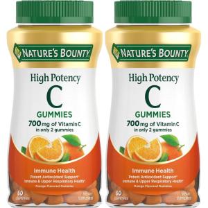 image:imageNatures Bounty Vitamin C Gummies 700mg High Potency Vitamin C Chewable Gummies for Adults Immune Support Supplement Dietary Supplement Orange Flavor 60 Ct60 Count Pack of 2