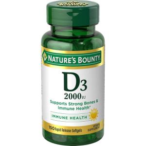 image:imageNatures Bounty Vitamin D3 Supports Immune System and Bone Health 50mcg 150 Softgels Pack of 2150 Count Pack of 1